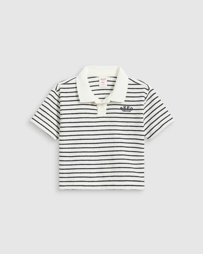 Seed Heritage - Core Stripe Texture Polo
