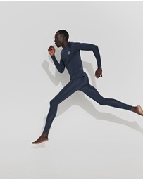SKINS - SKINS Compression Men's Series-2 Gym Clothing Long Tight Navy Blue