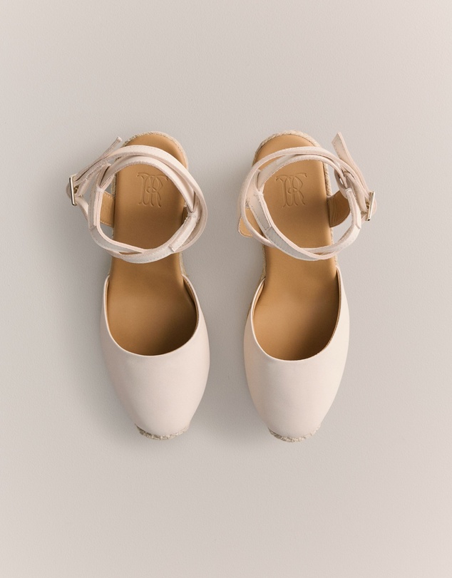 Trenery - Gwen Espadrille Wedge in Oyster