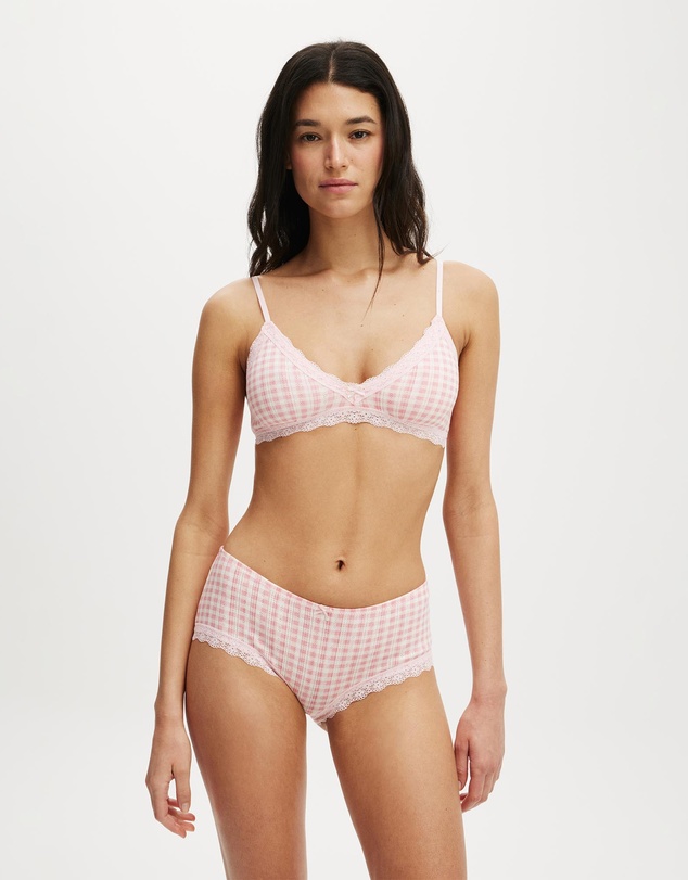 Cotton On Body - Cotton Lace Triangle Padded Bralette