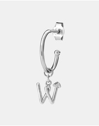 Karen Walker - W Initial Love Letter Hoop