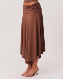 SNDYS - Tamsin Asymetrical Hem Midi Skirt