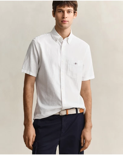 Gant - Cotton Linen Short Sleeve Shirt