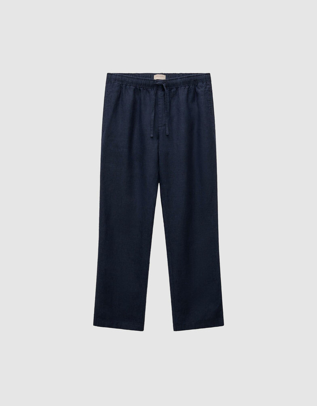 Trenery - Yarn Dyed Linen Relaxed Drawcord Pant