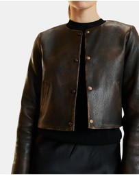Cynthia Rowley - Winona Leather Crop Jacket