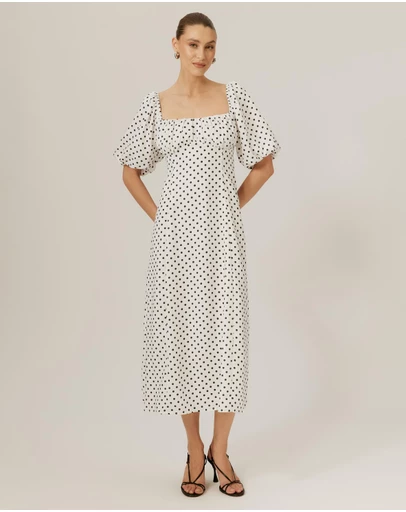 Tussah - Sabine Polka Dot Midi Dress