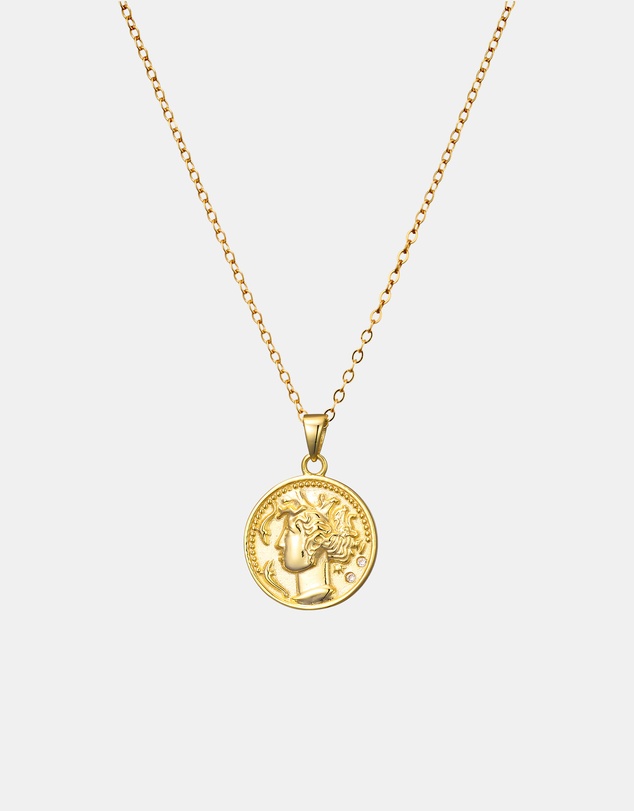 Zoe Olivia - 14K Gold Vermeil Medallion Empire Necklace