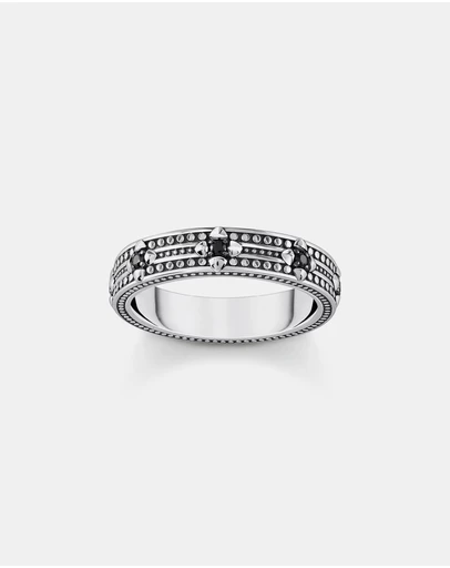 THOMAS SABO - Band ring with black zirconia