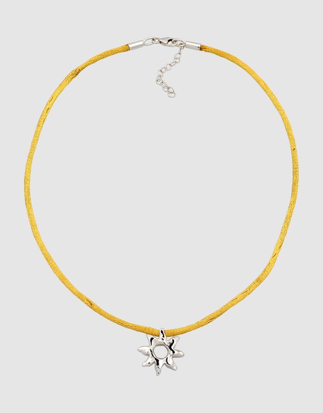 Elli Jewelry - Sunburst Satin Choker in 925 Silver