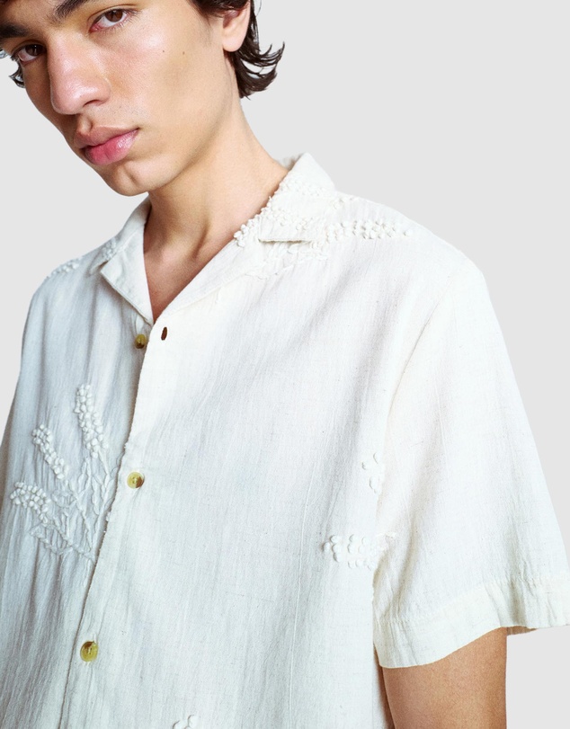 Topman - Short Sleeve Hand Embroidered Shirt