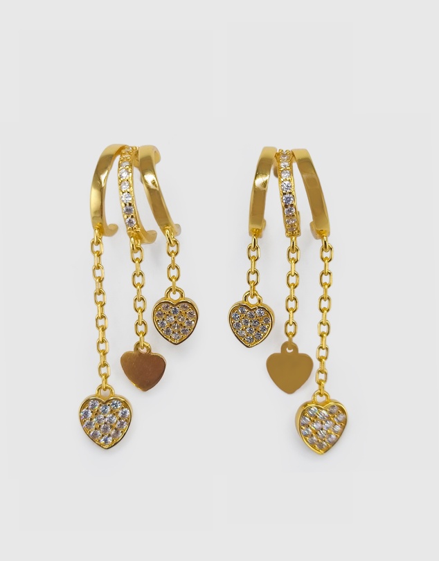 Izoa - Cara 3-in-1 Trio Huggie Earrings