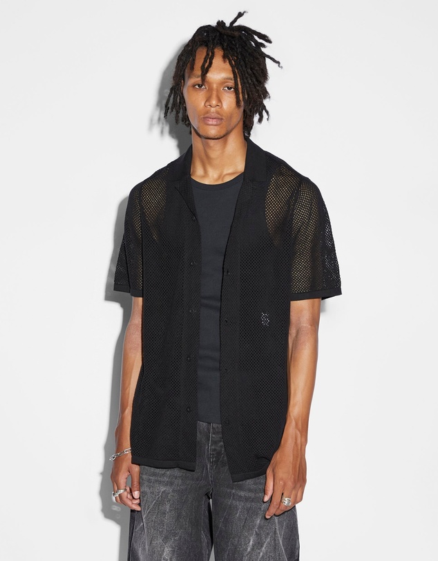 Ksubi - Net Worth Knit Resort Ss Shirt Black