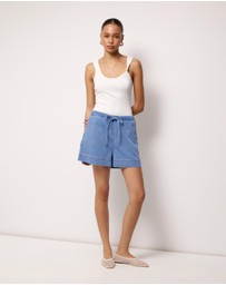 AERE - Denim Drawcord Shorts