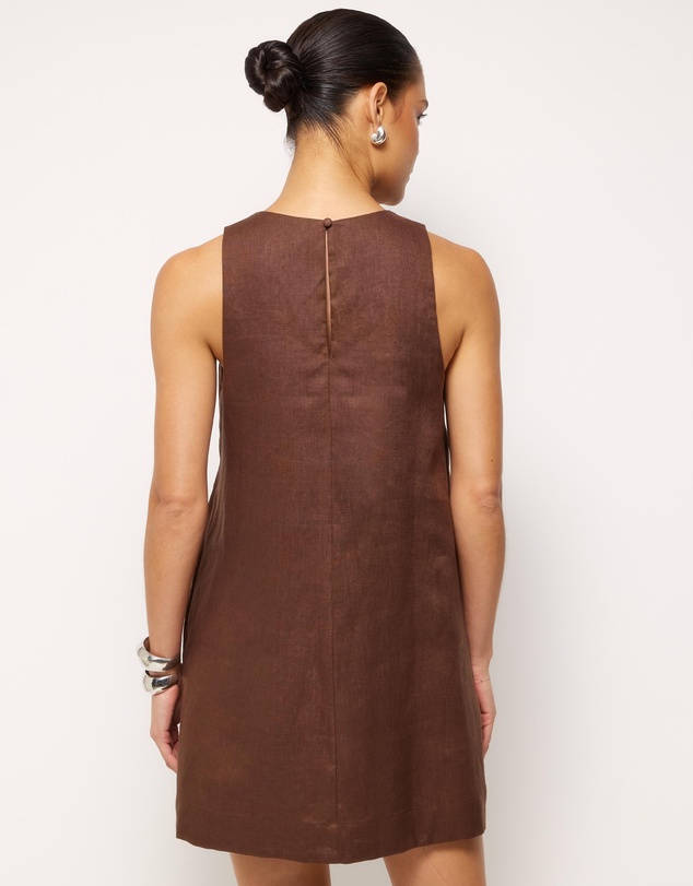 AERE - Lila Linen Shift Mini Dress