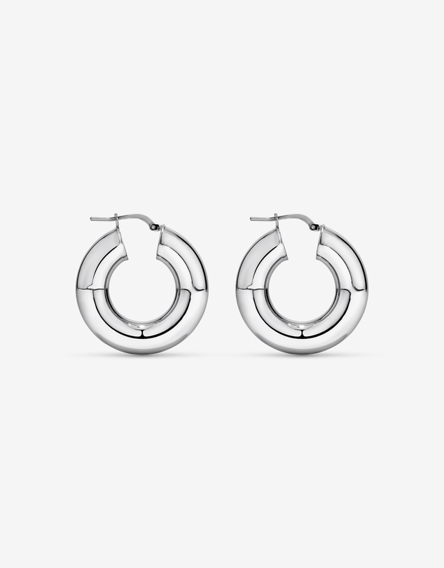 Michael Hill - 15mm Round Tube Hoop Earrings in Sterling Silver