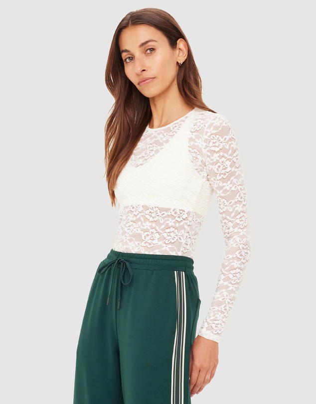 The Upside - Lyon Rosa LS Top