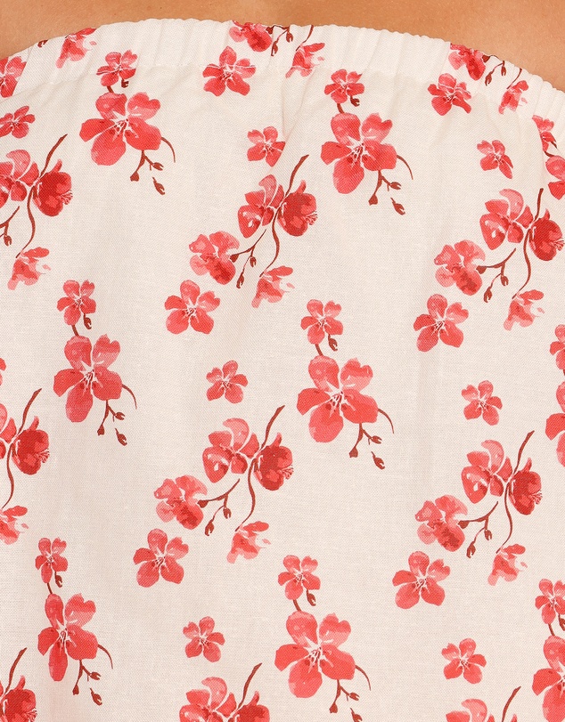 Petal & Pup - Juliana Strapless Playsuit - Red Blossom