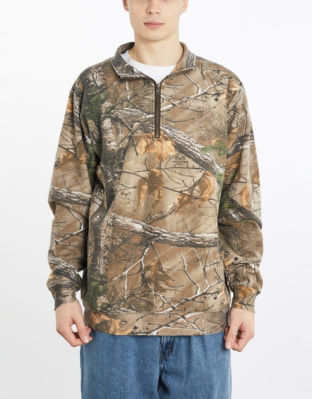 Vintage by The Real Deal - Pre Loved - Vintage Russell Athletic Realtree Camo Quarter Zip Sweatshirt