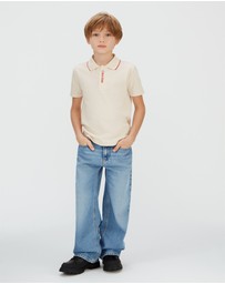 Calvin Klein Jeans - Boys Stretch Pique Tipping Polo Shirt
