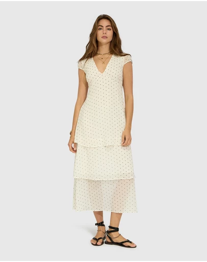 Belle & Bloom - Falling For You Tiered Frill Maxi Dress