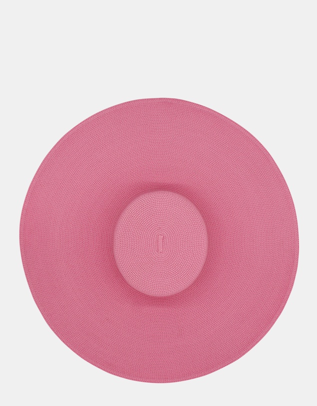 Morgan & Taylor - Savannah Racewear Wide-Brim Boater in Bright Pink