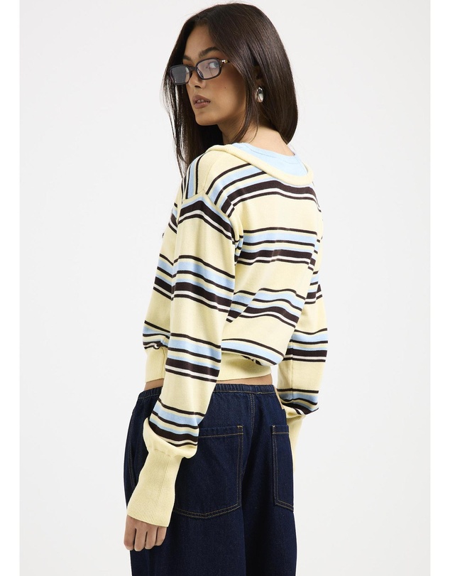 Subtitled - Odessa Double Knit Stripe Cardigan