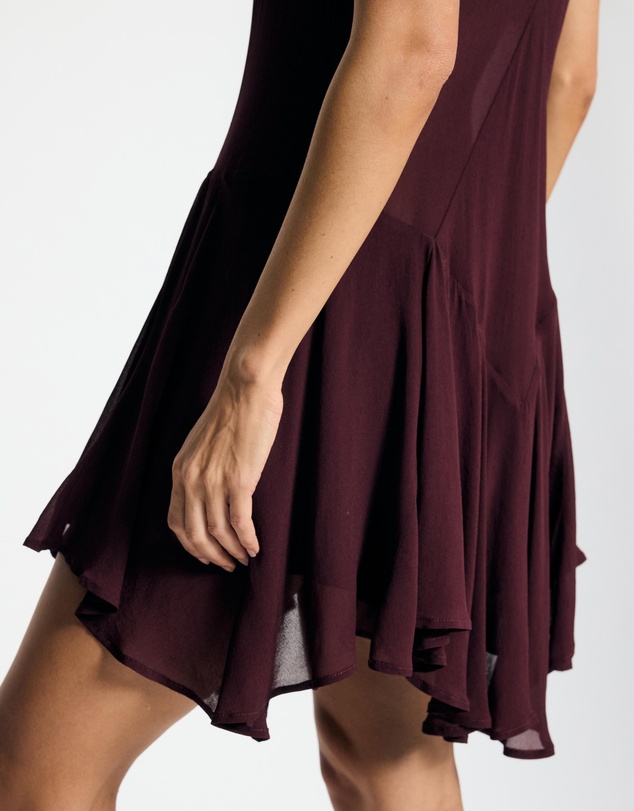 Lover - Priya Deep V Contrast Mini Dress