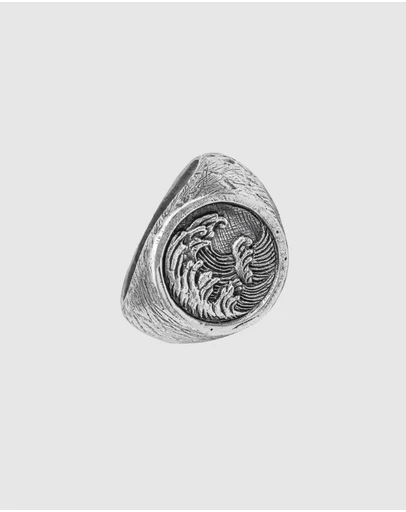 Haze & Glory - ICONIC EXCLUSIVE - Turn The Tide Signet Ring in 925 Silver
