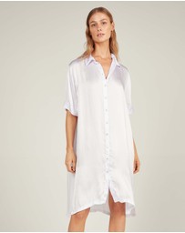 Primness - Glossed Shirt Dress