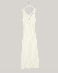 Revibe - Repaired Shona Joy La Lune Plunged Cross Back Maxi Dress - AU 12