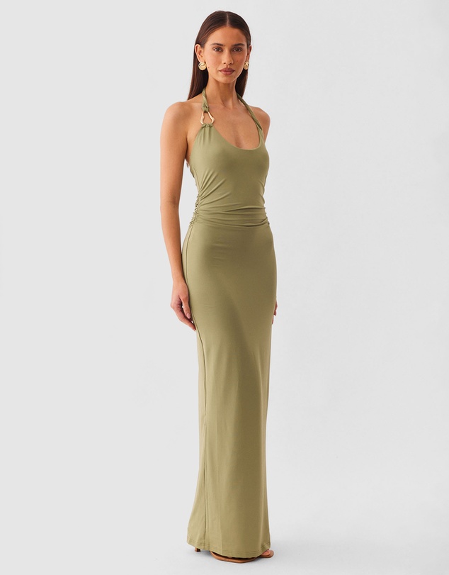 SNDYS - LEXIE TWIST HALTER MAXI DRESS - ICONIC EXCLUSIVE