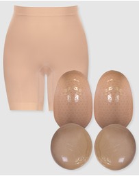 B Free Intimate Apparel - Va-Va-Voom Hip and Booty Mid-Rise Shaper Set