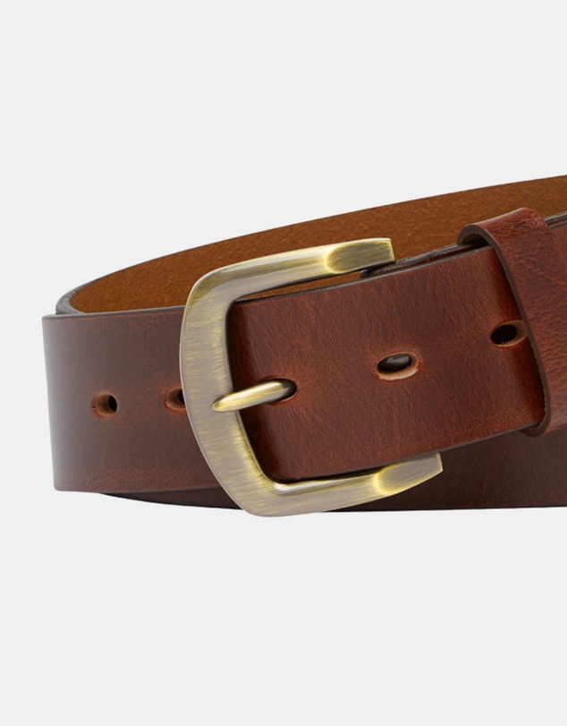 Buckle - Jumbuck. Australian Made Full Grain Natural Leather Belt. 38mm width.