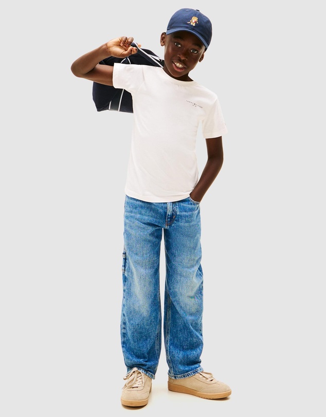 Tommy Hilfiger - Unisex Logo Crew Neck T-Shirt - Kids