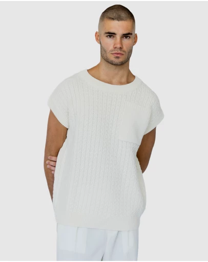 Justin Cassin - Mateo Pocket Knitted Vest