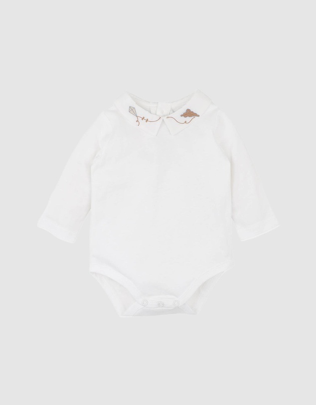 Bebe by Minihaha - Jake Embroidered Collar Bodysuit - Babies