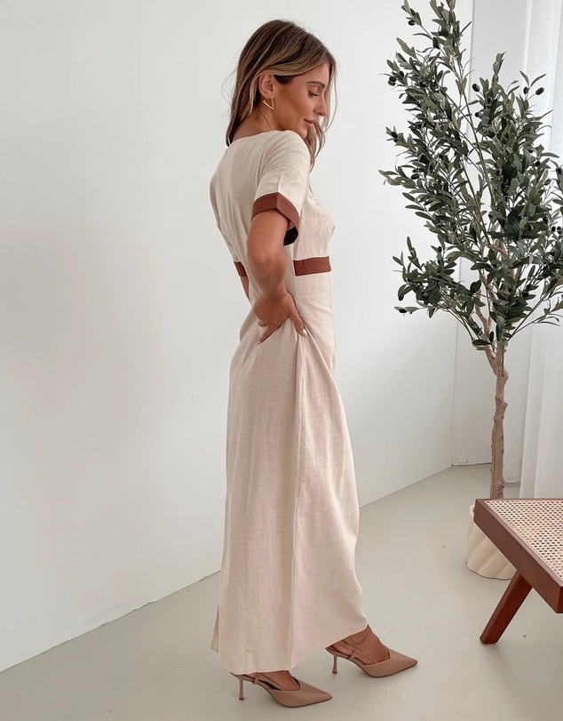 Esther & Co - Adrianne Dress - Cream Print