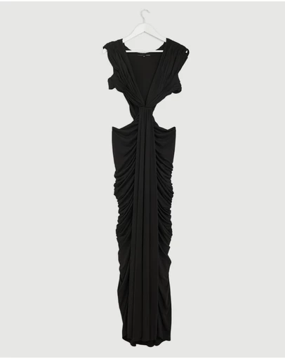 Revibe - Repaired MISHA The Solacia Cupro Dress - AU 10