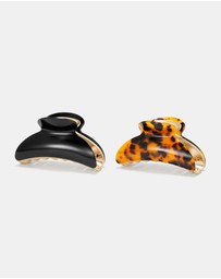 Mestige - London Acetate Claw Hair Clip - 2 Pack
