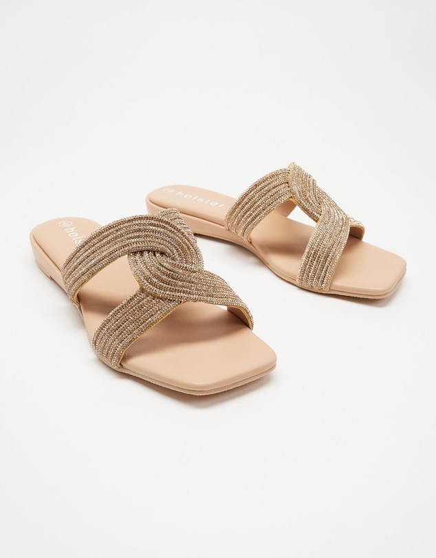 Holster - Zara Low Wedge Sandals - Tan - Women's