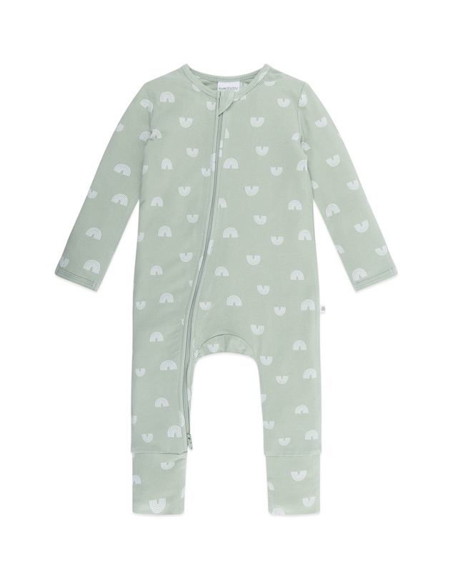 Kynd Baby - Day or Night Onesie in Sage Rainbow