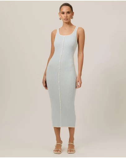 Tussah - Lori Contrast Ribbed Knit Dress