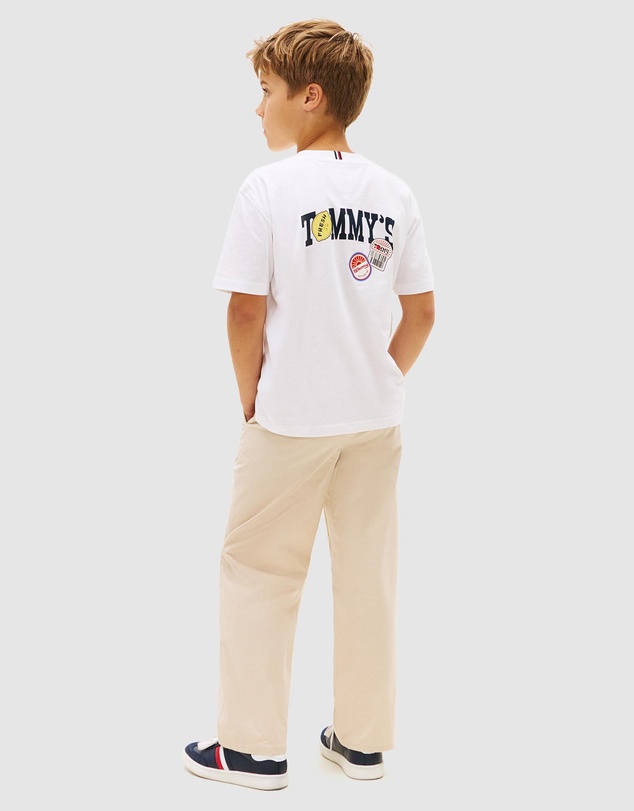 Tommy Hilfiger - Sticker Print Back Graphic Jersey T-Shirt - Teens