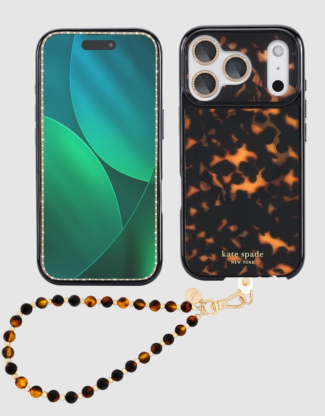 Kate Spade - Kate Spade Tortoise MagSafe Charm Bundle for iPhone 17 Pro