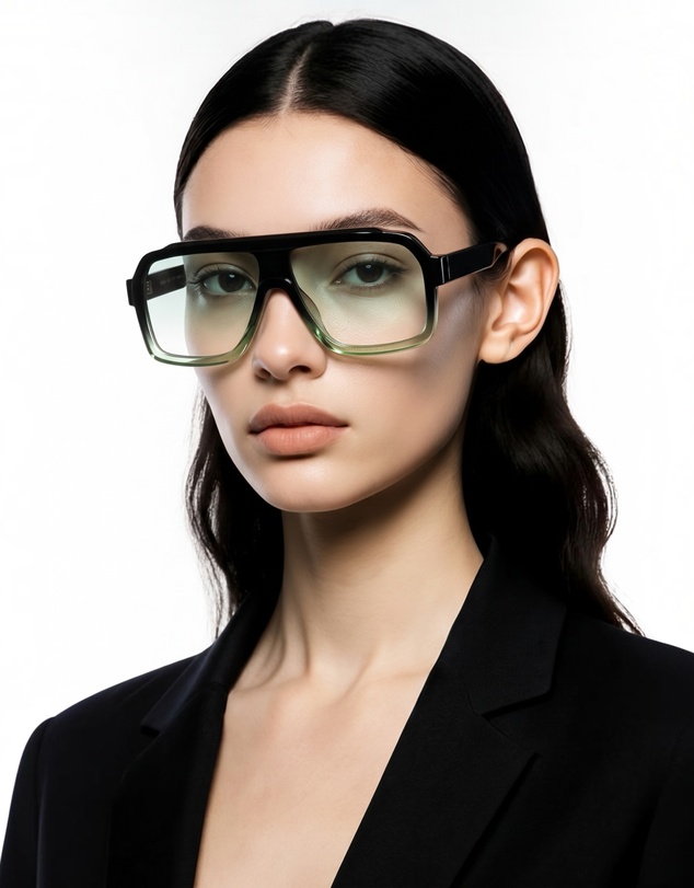 Mossée - Olivia Emerald Noir Sunglasses