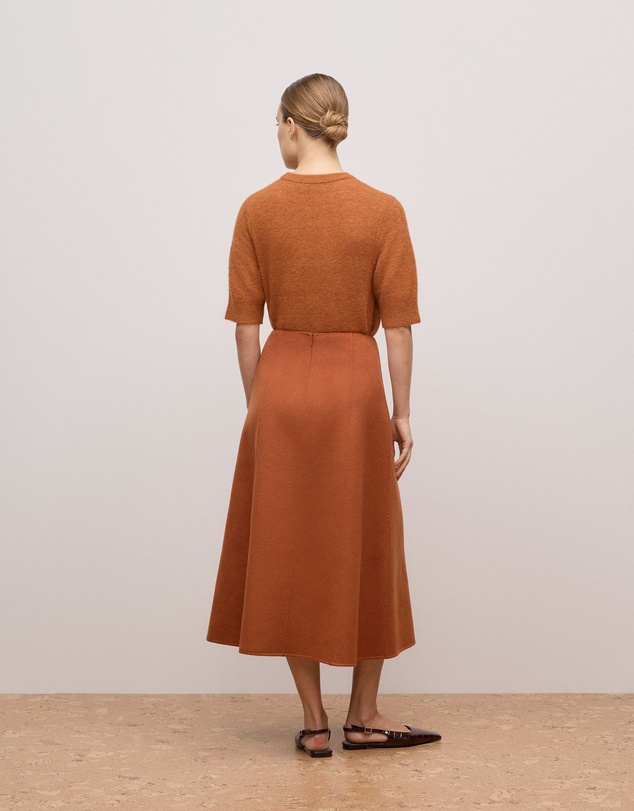 Trenery - Double Faced Wool Skirt in Sierra