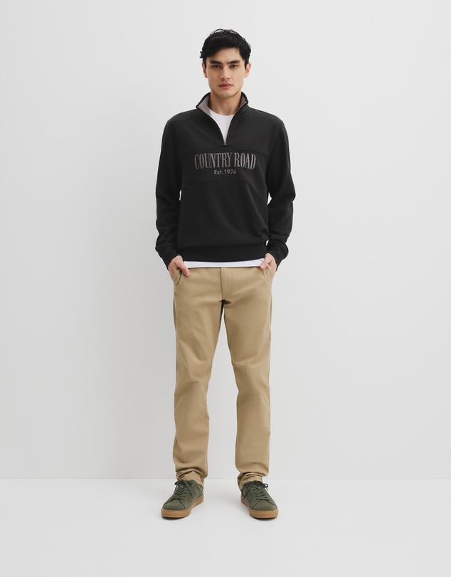 Country Road - Australian Cotton Half Zip Heritage Sweat