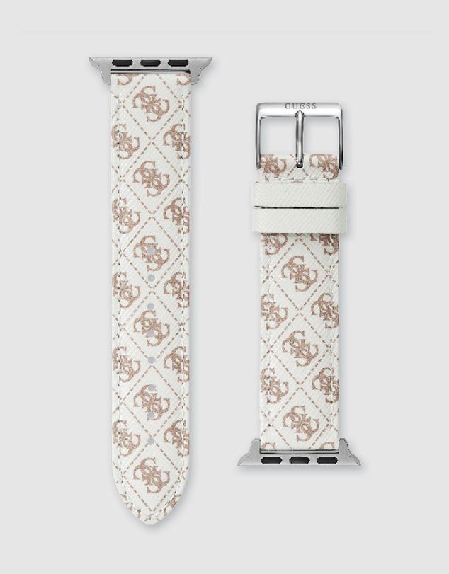 GUESS - Guess Apple Band - White Quattro Logo Textured 38-40mm