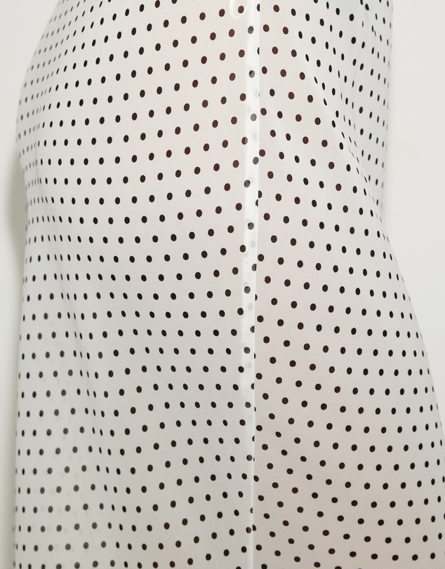 Dazie - Cascade Semi Sheer Polka Midi Skirt