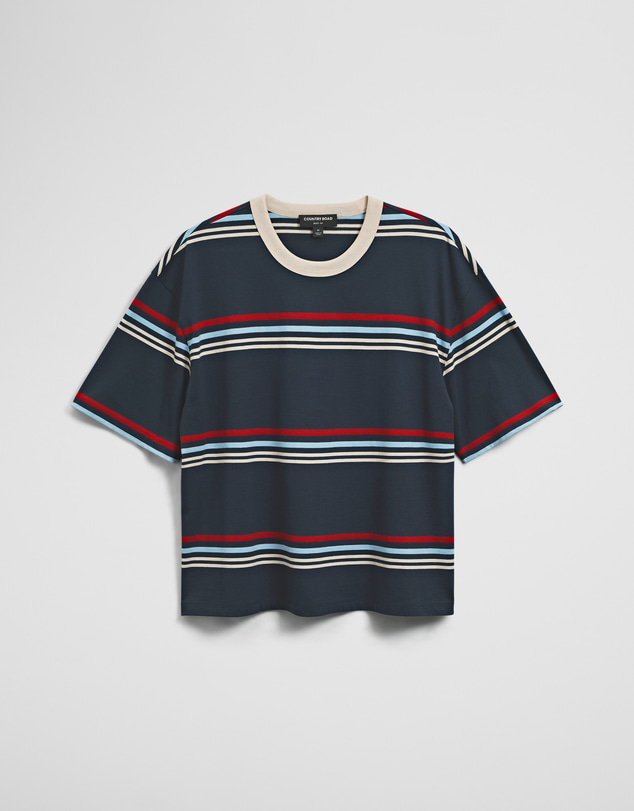 Country Road - Short Sleeve Boxy Stripe T-shirt